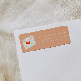 Etiqueta de Endereço de Retorno Rosa do Envelope d