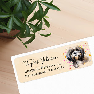 Etiqueta de Endereço de Retorno Shih Tzu