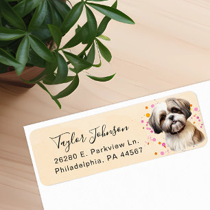 Etiqueta de Endereço de Retorno Shih Tzu