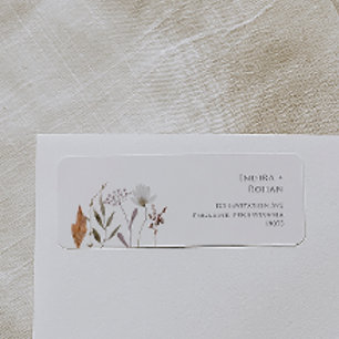 Etiqueta de Endereço de Retorno Simples de Flor Se