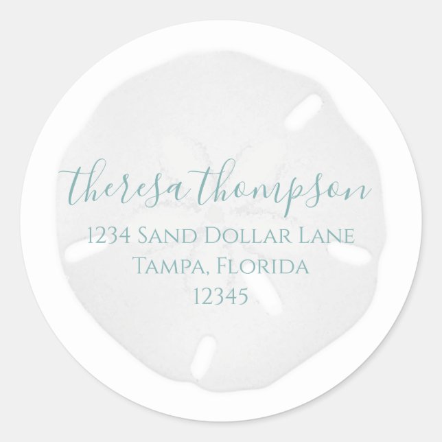 Etiqueta de Endereço de Retorno Simples do Dólar d (Frente)