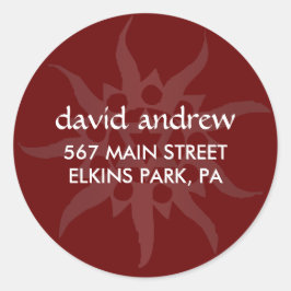 Etiqueta de endereço de retorno TRIBAL DESIGN