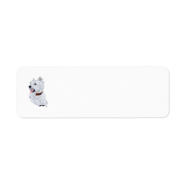 Etiqueta de Endereço de Retorno Westie (Frente)