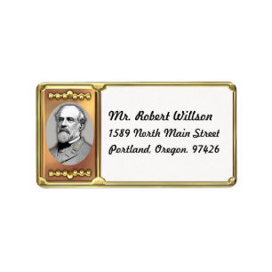 Etiqueta de endereço de Robert E. Lee
