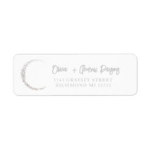 Etiqueta de Endereço de Script com Letra de Lua e