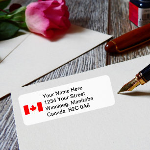 Etiqueta de endereço de sinalizador canadense per