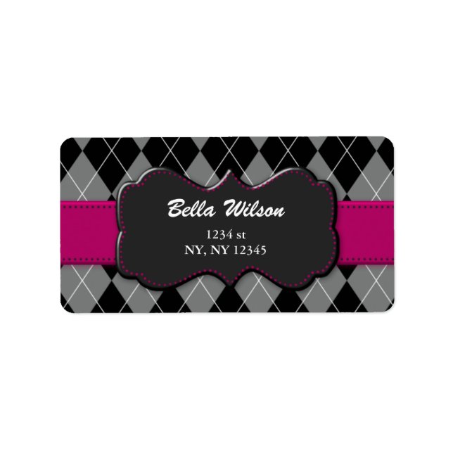 etiqueta de endereço de tendência (Frente)