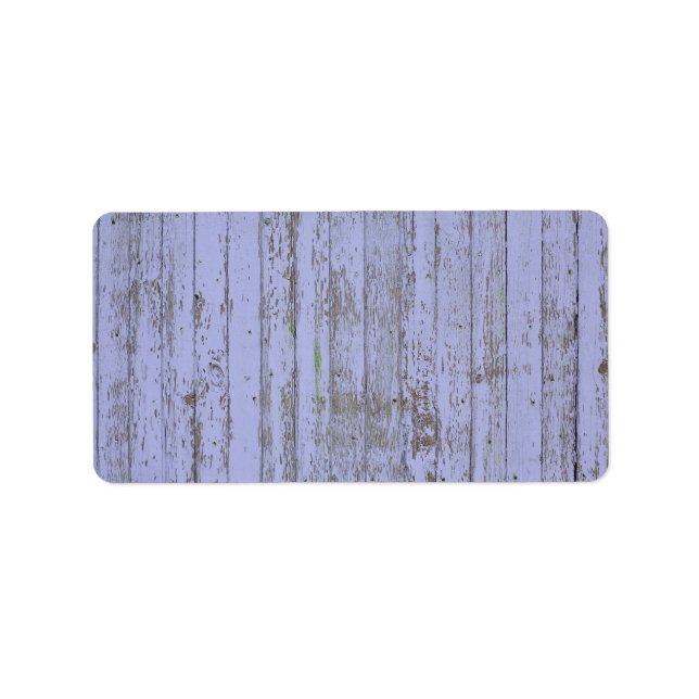 Etiqueta de Endereço de Textura de Madeira Faux la (Frente)