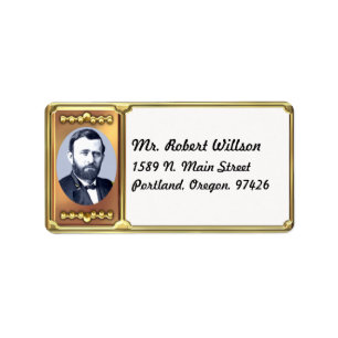 Etiqueta de endereço de Ulysses S. Grant