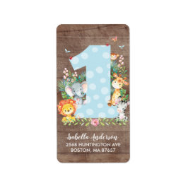 Etiqueta de Endereço de Um primeiro aniversario do