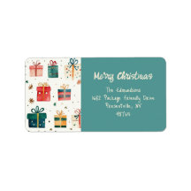 Etiqueta de Endereço de Vintage para Pacotes de Pr