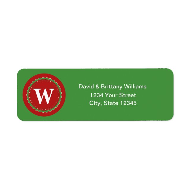 Etiqueta de Endereço de Volta de Férias de Natal c (Frente)