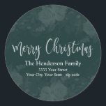 Etiqueta de endereço de volta de Natal de Merry<br><div class="desc">Adicione esse toque extra de elegância aos seus cartões de Natal com estas lindas etiquetas de endereço de retorno.</div>