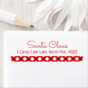 Etiqueta de Endereço de Xadrez do Papai Noel