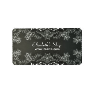 etiqueta de endereço decorativa retro do vintage