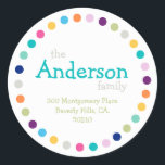 Etiqueta de Endereço do Bolinhas Moderno<br><div class="desc">Etiqueta de Endereço do Bolinhas Moderno</div>