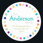 Etiqueta de Endereço do Bolinhas Moderno<br><div class="desc">Etiqueta de Endereço do Bolinhas Moderno</div>