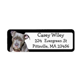 Etiqueta de Endereço do Cão de Pet Pitbull