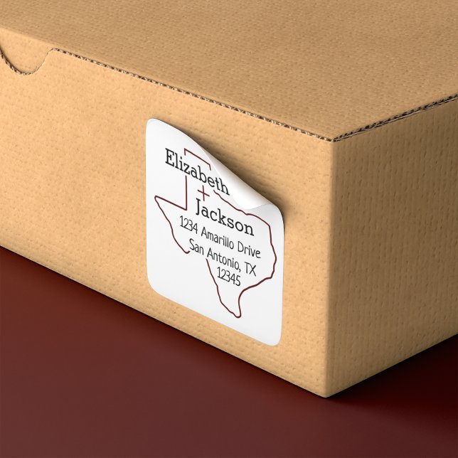 Etiqueta de Endereço do Casal Silhouette do Aggie  (Criador carregado)