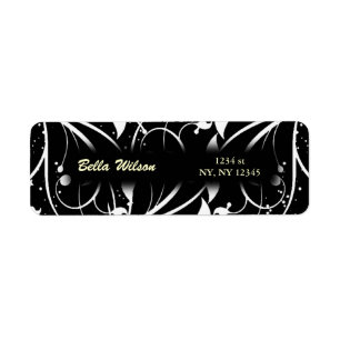 etiqueta de endereço do damask