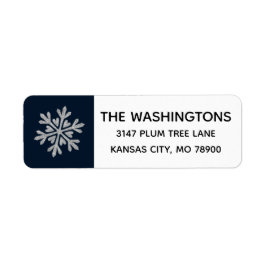 Etiqueta de Endereço do Floco de Neve