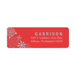 Etiqueta de Endereço do Floco de Neve