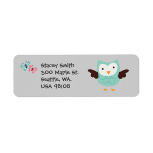 Etiqueta de endereço do remetente customizável d