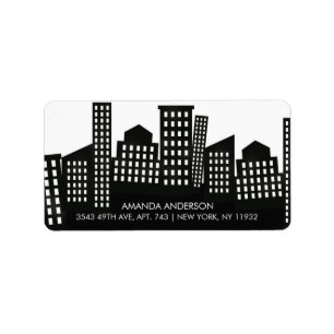 Etiqueta de endereço do remetente da cidade do