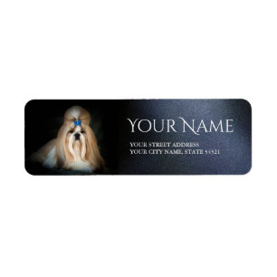 Etiqueta de endereço do remetente de Shih Tzu