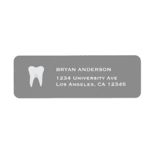 Etiqueta de endereço do remetente dental