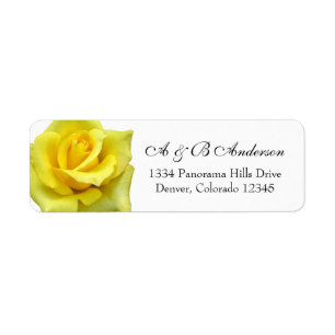 Etiqueta de endereço do remetente do casamento da