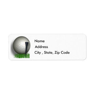 Etiqueta de endereço do remetente do golfe