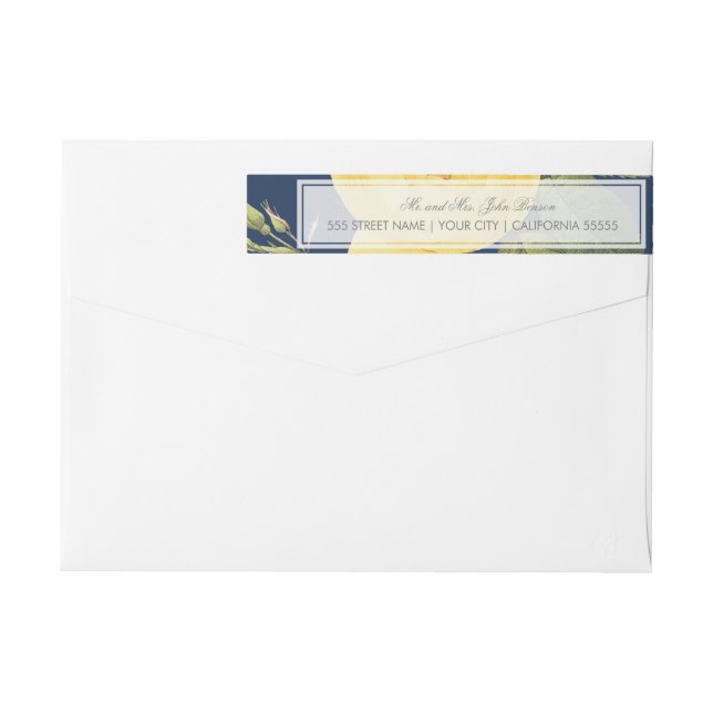 Etiqueta de endereço do remetente do jardim de (Verso)