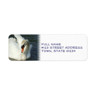 Etiqueta de endereço do remetente do lago swan