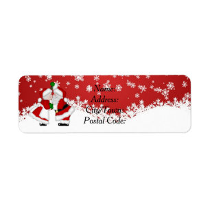 Etiqueta de endereço do remetente do papai noel d