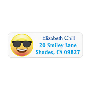 Etiqueta de endereço do remetente feliz de Emoji