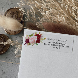 Etiqueta de endereço do remetente tropical e