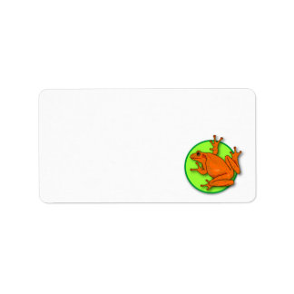Etiqueta de Endereço do Sapo Laranja