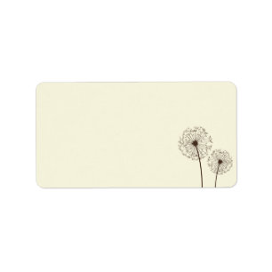 Etiqueta de endereço floral