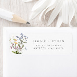 Etiqueta de Endereço Floral Boho Caprichosa Flor S