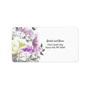 Etiqueta de Endereço Floral Variedade Bouquet