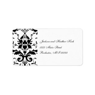 Etiqueta de Endereço - Formal para Casamento Preto