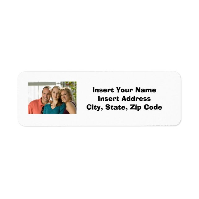 Etiqueta de Endereço Fotográfico Personalizado (Frente)