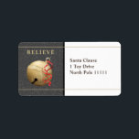Etiqueta de Endereço Grande, JINGLE BELL Christmas<br><div class="desc">Belo rótulo de Natal com um grande JINGLE BELL.</div>