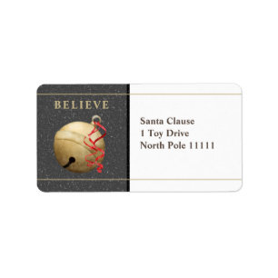 Etiqueta de Endereço Grande, JINGLE BELL Christmas