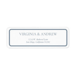 Etiqueta de endereço minimalista com um contorno a