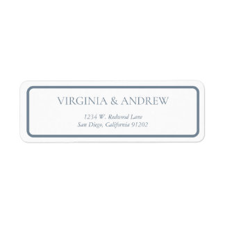 Etiqueta de endereço minimalista com um contorno a