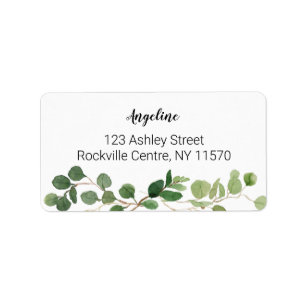 Etiqueta de endereço moderna das hortaliças