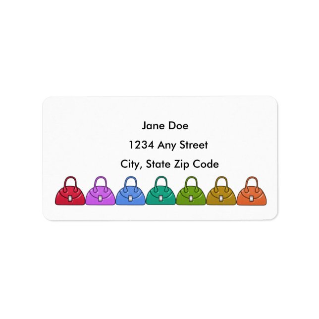 Etiqueta de endereço para bolsas (Frente)