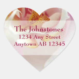 Etiqueta de Endereço para Casamento de Orquídea Br